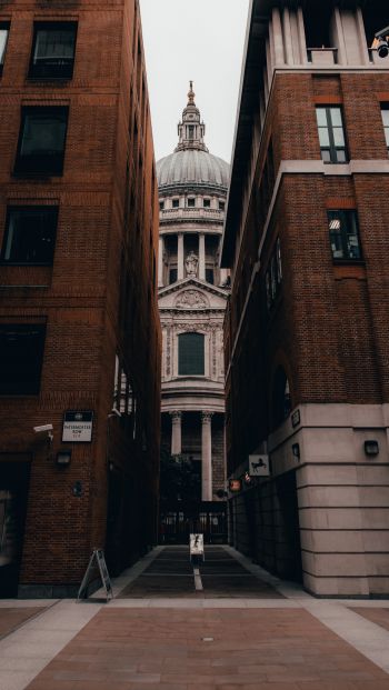 London, Great Britain, street photography, construction Wallpaper 640x1136