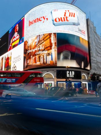 London, Great Britain, billboards, city Wallpaper 1620x2160