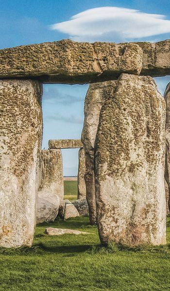Stonehenge, Salisbury, England, Great Britain, plane Wallpaper 600x1024