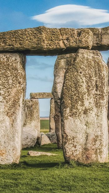 Stonehenge, Salisbury, England, Great Britain, plane Wallpaper 640x1136