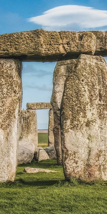 Stonehenge, Salisbury, England, Great Britain, plane Wallpaper 720x1440