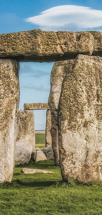 Stonehenge, Salisbury, England, Great Britain, plane Wallpaper 720x1520