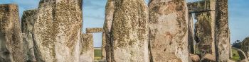 Stonehenge, Salisbury, England, Great Britain, plane Wallpaper 1590x400