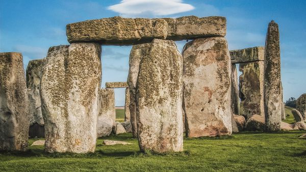 Stonehenge, Salisbury, England, Great Britain, plane Wallpaper 1366x768