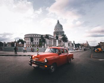 Обои 1280x1024 Гавана, Куба, город, ретро машина