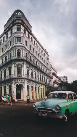 Havana, Cuba, machine, city, construction Wallpaper 640x1136