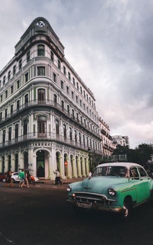 Havana, Cuba, machine, city, construction Wallpaper 1600x2560