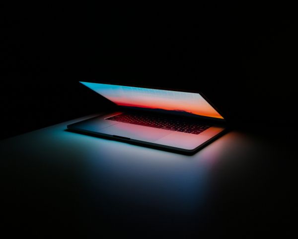 laptop, black wallpaper Wallpaper 1280x1024