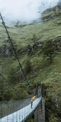 France, bridge, construction, cliff Wallpaper 720x1440