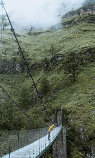 France, bridge, construction, cliff Wallpaper 1200x2000