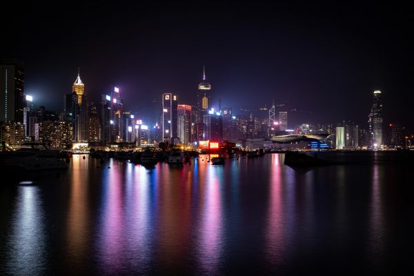 Hong Kong, night city Wallpaper 6025x4017