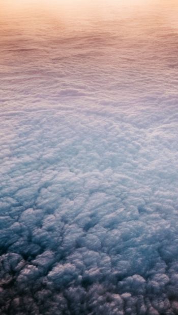 Обои 640x1136 облака, на высоте птичьего полета