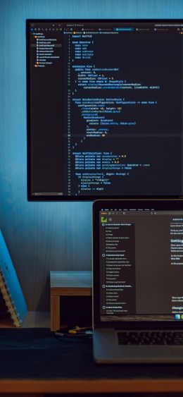 Обои 1080x2340 кодирование, программирование, программный код