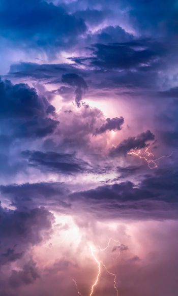 lightning, clouds Wallpaper 1200x2000