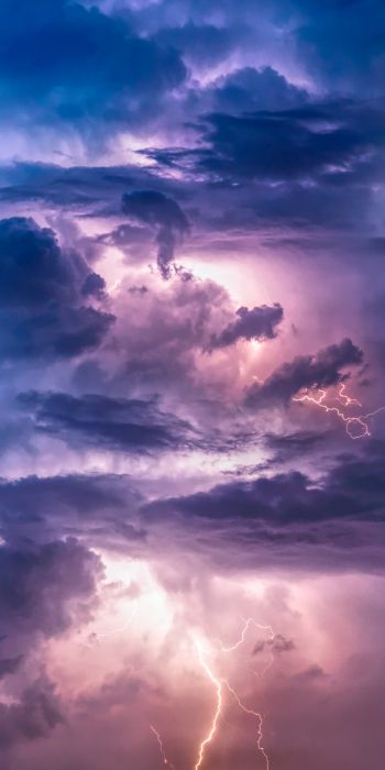 lightning, clouds Wallpaper 720x1440