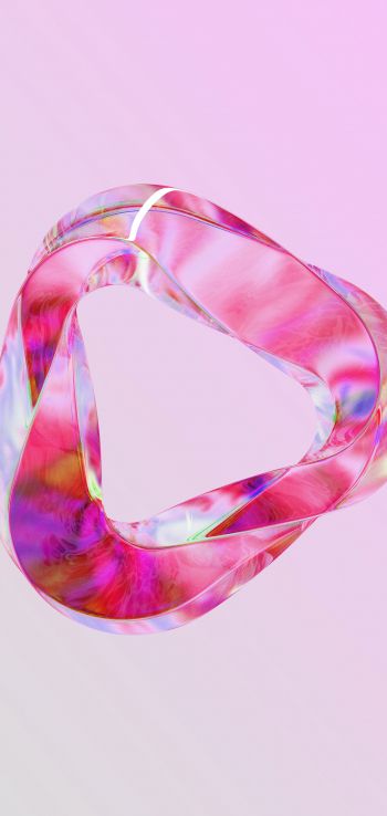 3D modeling, pink Wallpaper 1440x3040