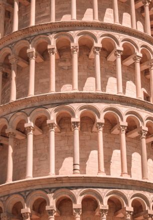 Leaning Tower of Pisa, Pisa, Italy Wallpaper 1640x2360