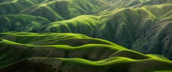 China, mountains, green Wallpaper 2560x1080