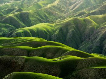 China, mountains, green Wallpaper 1024x768