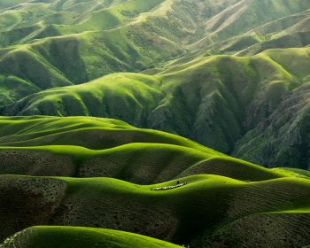 China, mountains, green Wallpaper 1280x1024