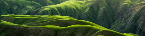 China, mountains, green Wallpaper 1590x400