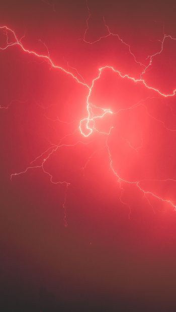 lightning, red Wallpaper 640x1136