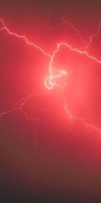 lightning, red Wallpaper 720x1440