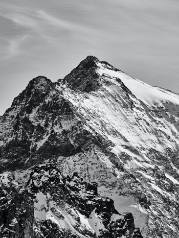Engelberg, Switzerland, snowy mountains Wallpaper 1536x2048