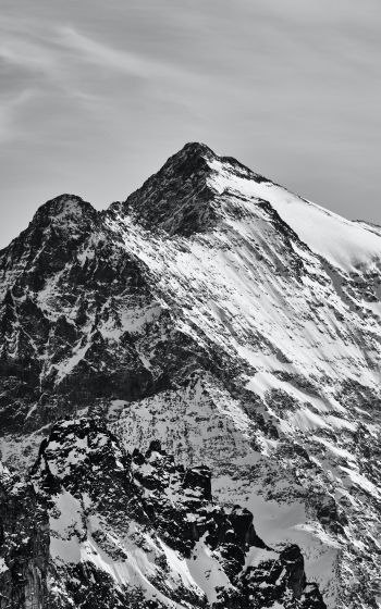 Обои 800x1280 Энгельберг, Швейцария, снежные горы