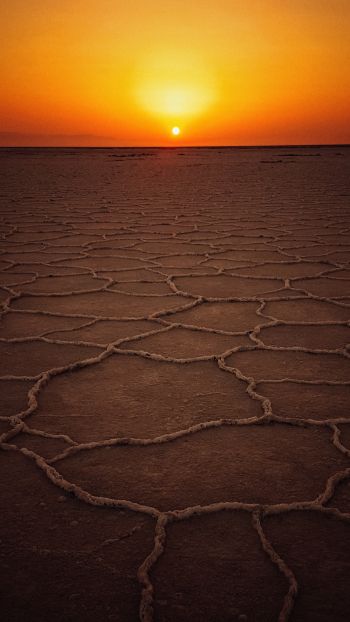 Lake Salt, Iran Wallpaper 1080x1920