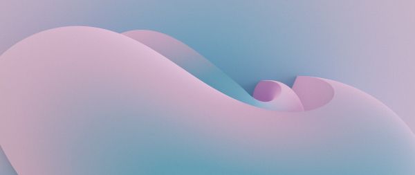 3D modeling, graphics, pink Wallpaper 2560x1080