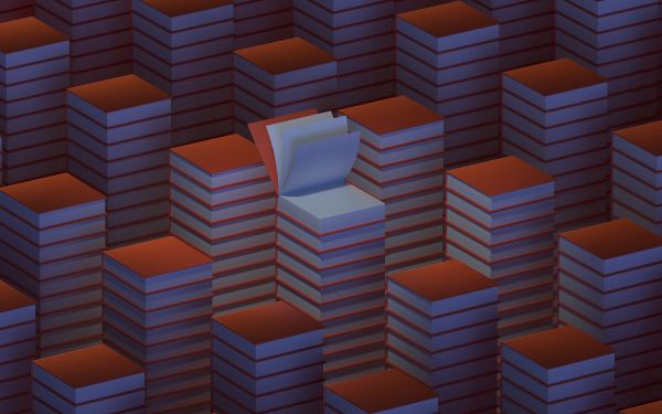 stacks of books, 3D modeling Wallpaper 1920x1200