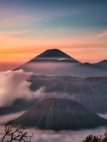 Bromo-Tenger-Semeru, Indonesia, mountains Wallpaper 1668x2224