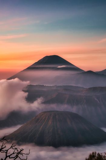 Bromo-Tenger-Semeru, Indonesia, mountains Wallpaper 640x960