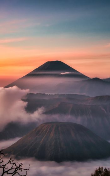 Bromo-Tenger-Semeru, Indonesia, mountains Wallpaper 800x1280