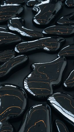 3D modeling, black Wallpaper 750x1334