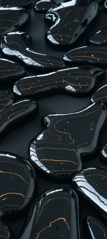 3D modeling, black Wallpaper 1440x3200
