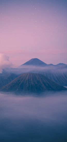 mountain Bromo, Bromo-Tenger-Semeru, Indonesia Wallpaper 1080x2280