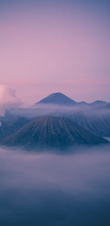 mountain Bromo, Bromo-Tenger-Semeru, Indonesia Wallpaper 1080x2220