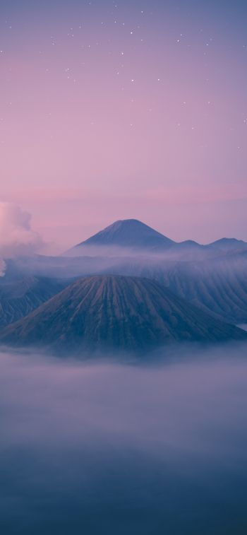 mountain Bromo, Bromo-Tenger-Semeru, Indonesia Wallpaper 1284x2778