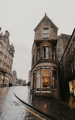 Edinburgh, Great Britain, pavement street, city Wallpaper 1200x1920