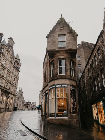 Edinburgh, Great Britain, pavement street, city Wallpaper 1620x2160