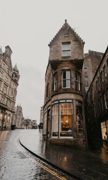 Edinburgh, Great Britain, pavement street, city Wallpaper 1200x2000