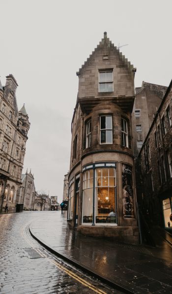 Edinburgh, Great Britain, pavement street, city Wallpaper 600x1024