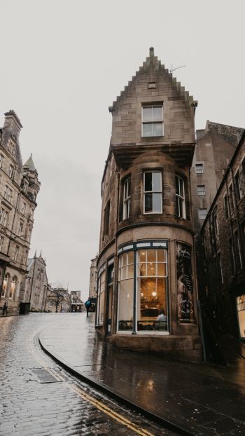 Edinburgh, Great Britain, pavement street, city Wallpaper 720x1280