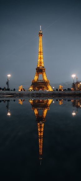 Paris, France, eiffel tower Wallpaper 1440x3200