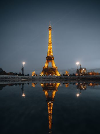 Paris, France, eiffel tower Wallpaper 1620x2160