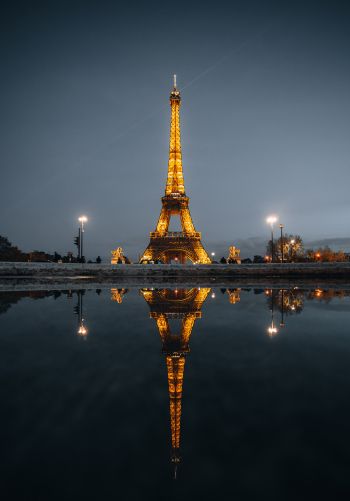 Обои 1668x2388 Париж, Франция, Эйфелевая башня