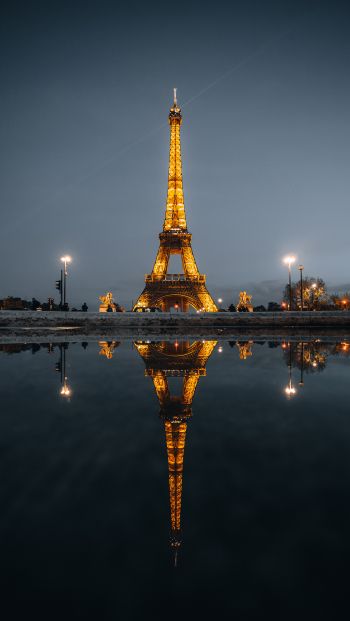 Обои 640x1136 Париж, Франция, Эйфелевая башня