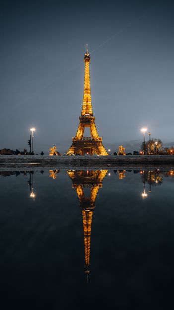 Обои 1080x1920 Париж, Франция, Эйфелевая башня